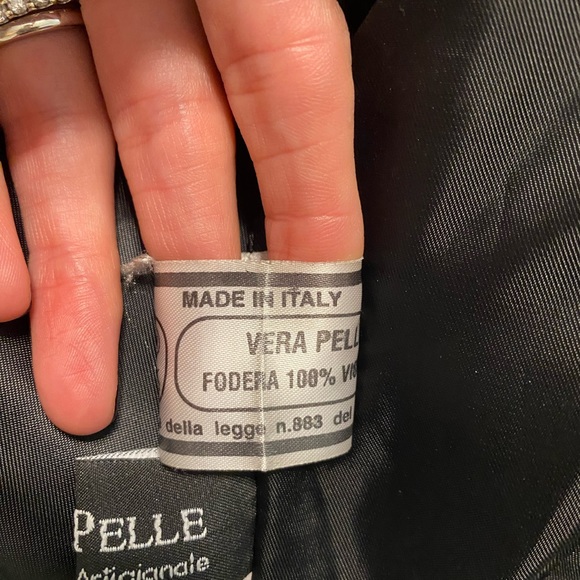 Handmade Italian Brown Real leather jacket size: S - Picture 2 of 4